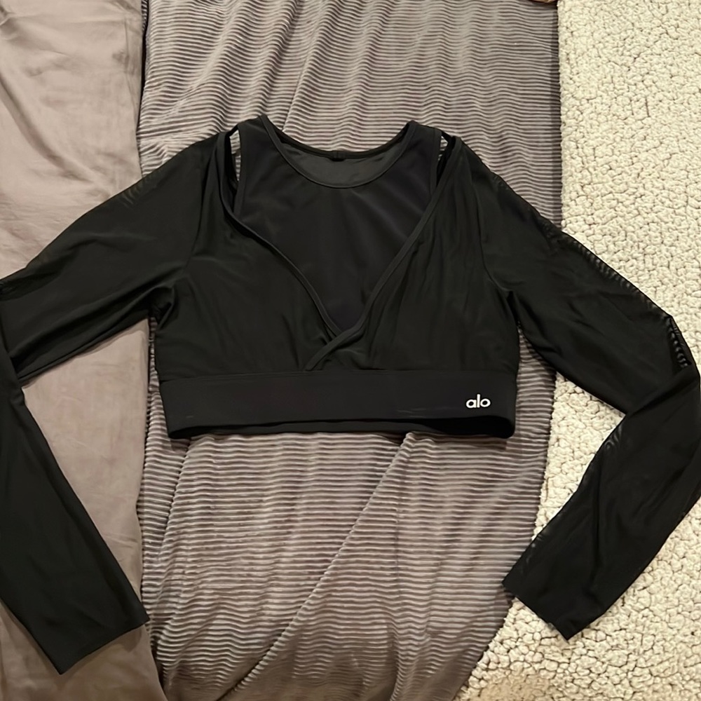 Alo workout long sleeve mesh tank
